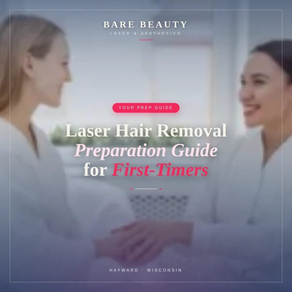 Preparing for a first laser hair removal session